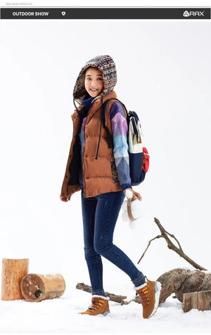 Chaussures de randonnée en cuir véritable chaudes et imperméables pour femme "Rax - Warm" - Planète Rando