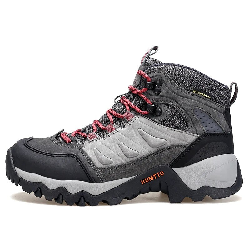 Les chaussures de randonnée mi-top pour femme "HUMTTO - HT-230270B" allient protection splash-proof, respirabilité et style rose/noir avec semelles robustes-parfaites pour vos aventures.