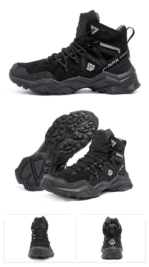 Chaussures de randonnée mi - hautes & imperméables en cuir véritable unisexe "RAX - 20009" - Planète Rando