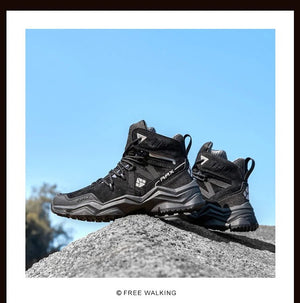 Chaussures de randonnée mi - hautes & imperméables en cuir véritable unisexe "RAX - 20009" - Planète Rando