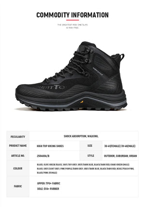 Chaussures de randonnée mid - top / bottines alpinisme avec Technologie Static Waterproof pour femme "HUMTTO - HT - 250460B" - Planète Rando