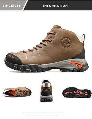 Chaussures de randonnée mid - top / bottines d'expédition 100% imperméables pour homme "HUMTTO - HT - 210371A" - Planète Rando