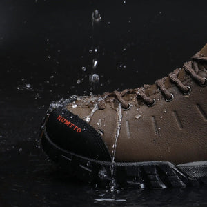 Chaussures de randonnée mid - top / bottines d'expédition 100% imperméables pour homme "HUMTTO - HT - 210371A" - Planète Rando