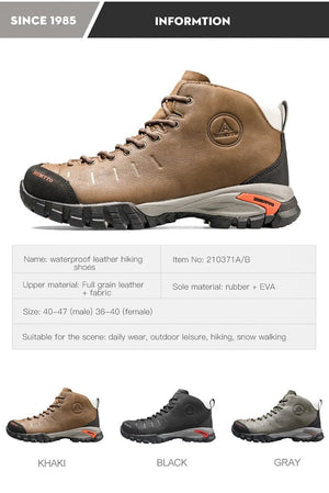 Chaussures de randonnée mid - top / bottines d'expédition 100% imperméables pour homme "HUMTTO - HT - 210371A" - Planète Rando