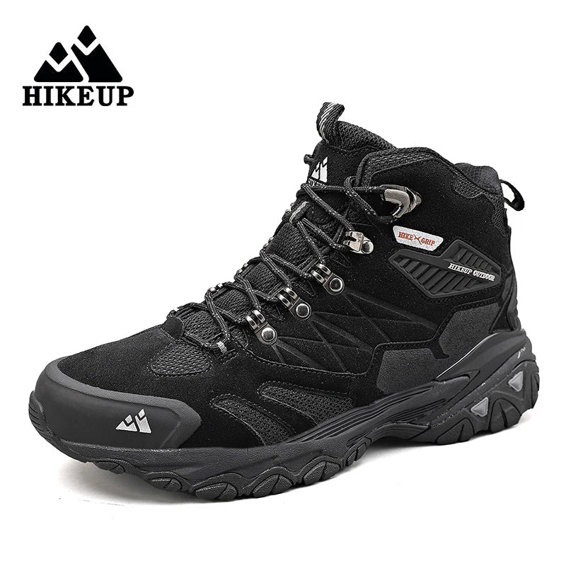 Chaussures de trekking montantes / bottes d'hiver avec HikeGrip en daim imperméable pour homme "HIKEUP - 20213" - Planète Rando
