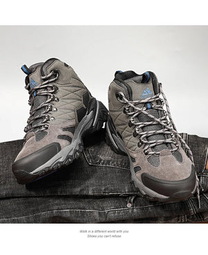 Chaussures de trekking montantes / bottes d'hiver avec HikeGrip en daim imperméable pour homme "HIKEUP - 20213" - Planète Rando