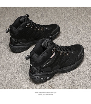 Chaussures de trekking montantes / bottes d'hiver avec HikeGrip en daim imperméable pour homme "HIKEUP - 20213" - Planète Rando