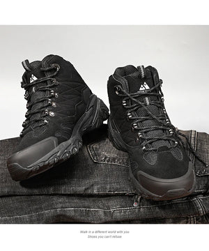 Chaussures de trekking montantes / bottes d'hiver avec HikeGrip en daim imperméable pour homme "HIKEUP - 20213" - Planète Rando