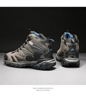 Chaussures de trekking montantes / bottes d'hiver avec HikeGrip en daim imperméable pour homme "HIKEUP - 20213" - Planète Rando