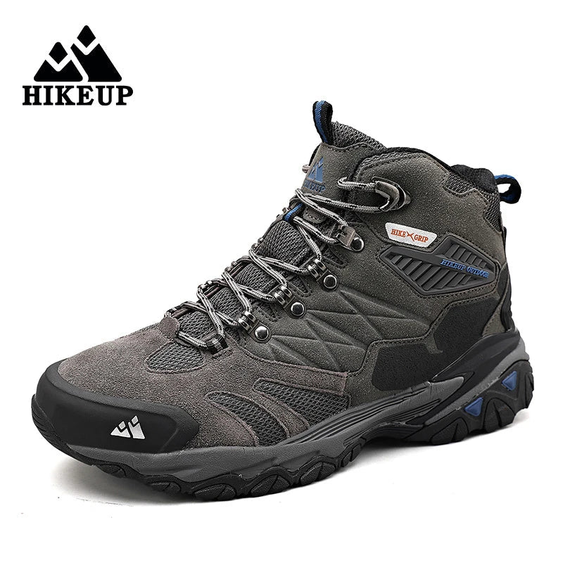 Chaussures de trekking montantes / bottes d'hiver avec HikeGrip en daim imperméable pour homme "HIKEUP - 20213" - Planète Rando