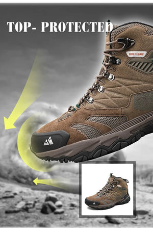 Chaussures de trekking montantes / bottes d'hiver avec HikeGrip en daim imperméable pour homme "HIKEUP - 20213" - Planète Rando