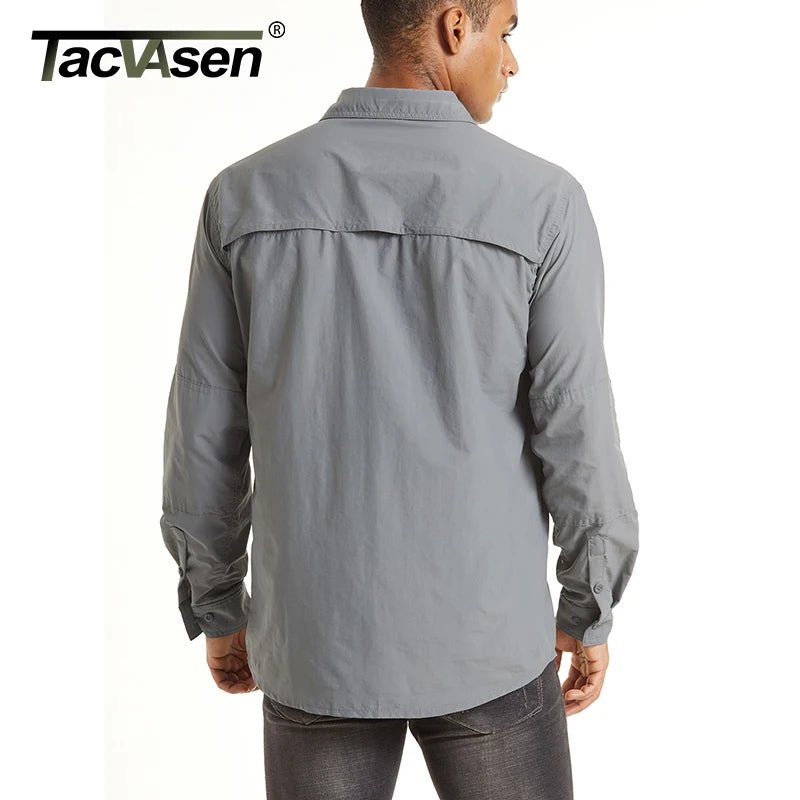 Chemise cargo en maille respirante avec poches zippées pour homme "TACVASEN - LSST085" - Planète Rando