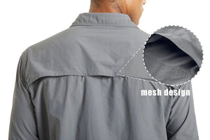 Chemise cargo en maille respirante avec poches zippées pour homme "TACVASEN - LSST085" - Planète Rando