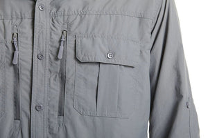 Chemise cargo en maille respirante avec poches zippées pour homme "TACVASEN - LSST085" - Planète Rando