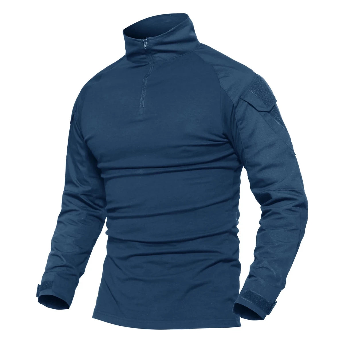 Chemise de combat / T-shirt tactique à manches longues,fermeture éclair 1/4 en coton et polyester "TACVASEN - TS001" - Planète Rando