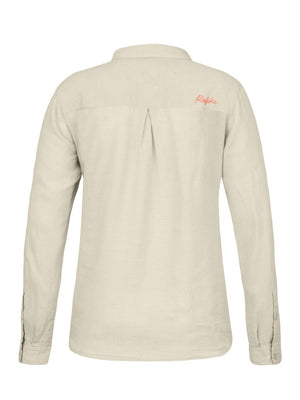 Chemiste de randonnée estivale en coton et lin pour femme "Rafiki − SAUME" - Planète Rando