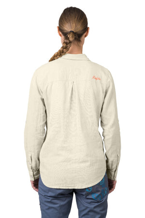 Chemiste de randonnée estivale en coton et lin pour femme "Rafiki − SAUME" - Planète Rando