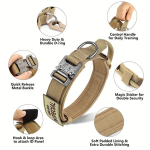 Colliers tactiques robustes pour chiens avec poignée "PETRAVEL - Tactical dog collar" - Planète Rando