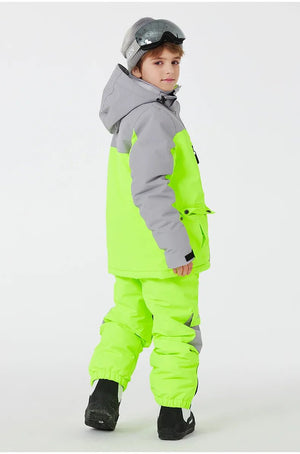 Combinaison de ski / snowboard pour enfants, coupe - vent, imperméable, ensemble de neige d'hiver "Artic King - Queen 103" - Planète Rando