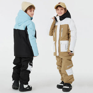 Combinaison de ski / snowboard pour enfants, coupe - vent, imperméable, ensemble de neige d'hiver "Artic King - Queen 103" - Planète Rando
