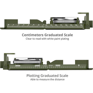 Compas militaire multifonctionnel de haute précision pour survie en extérieur, étanche et métallique avec fluorescence "47 Outdoor - EK4074" - Planète Rando
