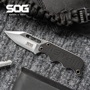 Couteau fixe de poche tactiques portable, autodéfense / EDC "SOG - Instinct mini G10 NB1002 - CP' - Planète Rando