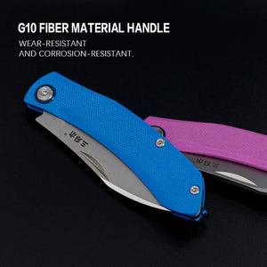 Couteau pliant de poche, lame 12C27 de camping en plein air, EDC "SANRENMU - 7315" - Planète Rando