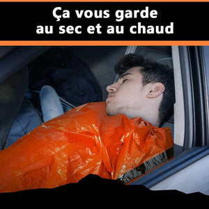 Couverture de survie / bivy / sac de couchage d'urgence pour le bivouac et la randonnée 120g "Lixada - Emergency bag" - Planète Rando