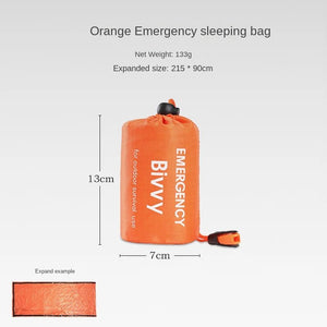 Couverture de survie / bivy / sac de couchage d'urgence pour le bivouac et la randonnée 120g "Lixada - Emergency bag" - Planète Rando