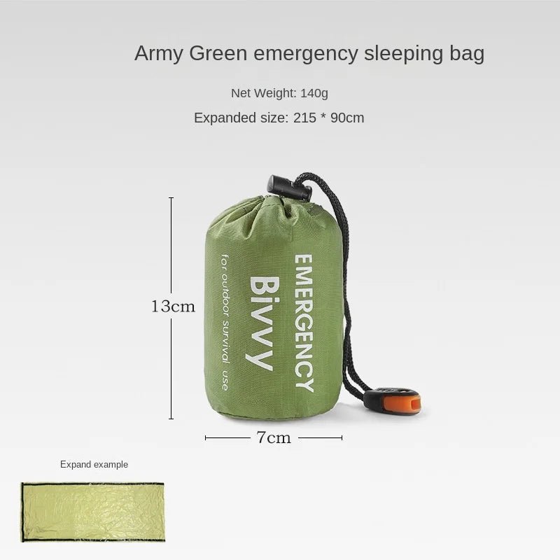Couverture de survie / bivy / sac de couchage d'urgence pour le bivouac et la randonnée 120g "Lixada - Emergency bag" - Planète Rando