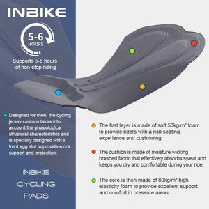 Cuissard de cyclisme confort 5 - 6 heures pour homme "INBIKE - SSXX572" - Planète Rando