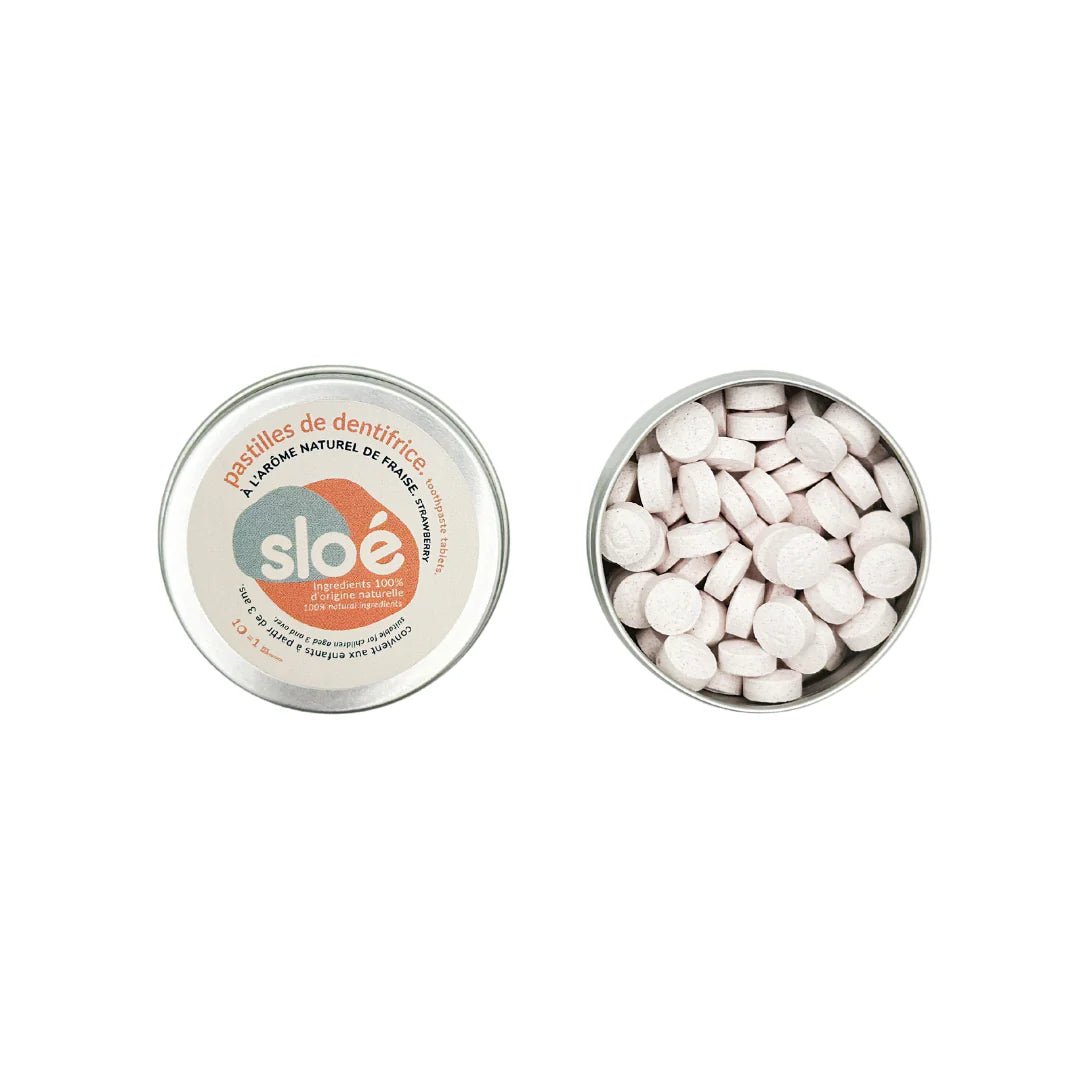 Dentifrice solide en pastilles à croquer 20g "Sloé" - Planète Rando