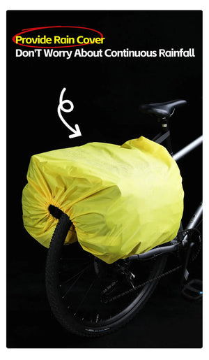 Double sacoches de porte - bagage 100% imperméable avec plaque de support intérieure "Rhinowalk - BPB0900 series" - Planète Rando