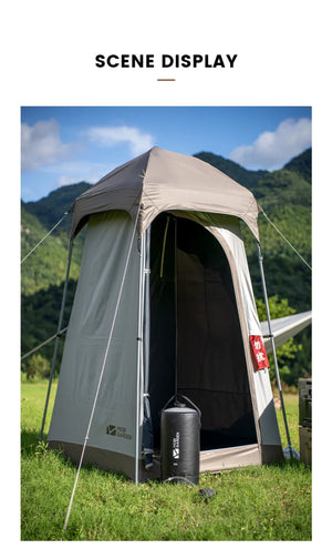 Douche portable solaire de camping avec pompe à pied 1kg "MOBI GARDEN - NX22671039" - Planète Rando