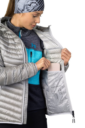 Doudoune en duvet d'oie 750FP certifié bluedesign Airlite DMF, WR "Hannah − ARY" - Planète Rando