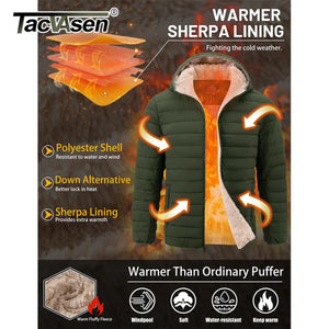 Doudoune isolante doublée sherpa imperméable à capuche "TACVASEN - CTD1" - Planète Rando