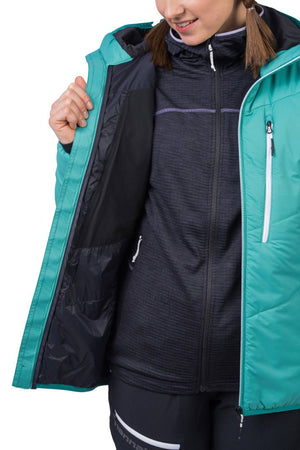 Doudoune synthétique avec isolation Primaloft Silver Active et traitement déperlant sans PFC pour femme "Hannah − GABBY HOODY" - Planète Rando
