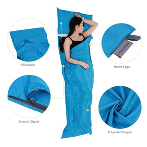 Drap de sac de couchage pour le camping, la randonnée et le bivouac 270g "Tomshoo - Sleeping Bag" - Planète Rando