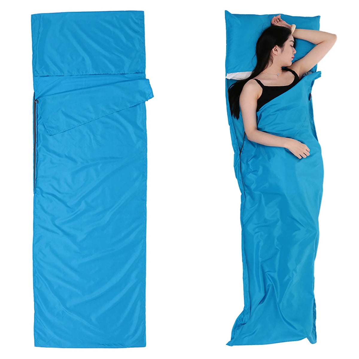 Drap de sac de couchage pour le camping, la randonnée et le bivouac 270g "Tomshoo - Sleeping Bag" - Planète Rando