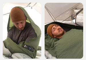 Drap de sac de couchage ultraléger pour le camping, bikepacking, bivouac et la randonnée 130g "Naturehike - Sleeping Bag Liner ZY20" - Planète Rando