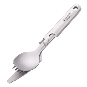 Ensemble de couverts en titane 4 en 1 "Tomshoo - 4 - in - 1 cutlery set" - Planète Rando