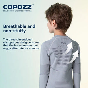 Ensemble de sous - vêtement thermique 3D en thermolite pour enfant "COPOZZ - 23305" - Planète Rando