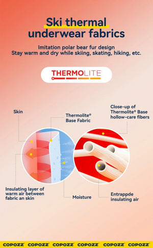 Ensemble de sous - vêtement thermique 3D en thermolite pour enfant "COPOZZ - 23305" - Planète Rando