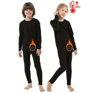 Ensemble de sous - vêtements thermiques pour Enfants avec doublure polaire "HOPLYNN - SD800 Thermal Wear" - Planète Rando