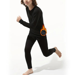 Ensemble de sous - vêtements thermiques pour Enfants avec doublure polaire "HOPLYNN - SD800 Thermal Wear" - Planète Rando