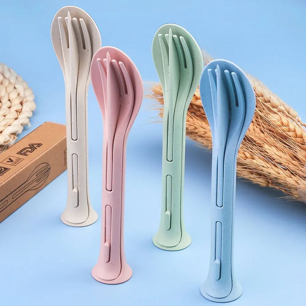 Ensemble de vaisselle portable 3 pièces pour le camping et le voyage "GL camping - cutlery" - Planète Rando