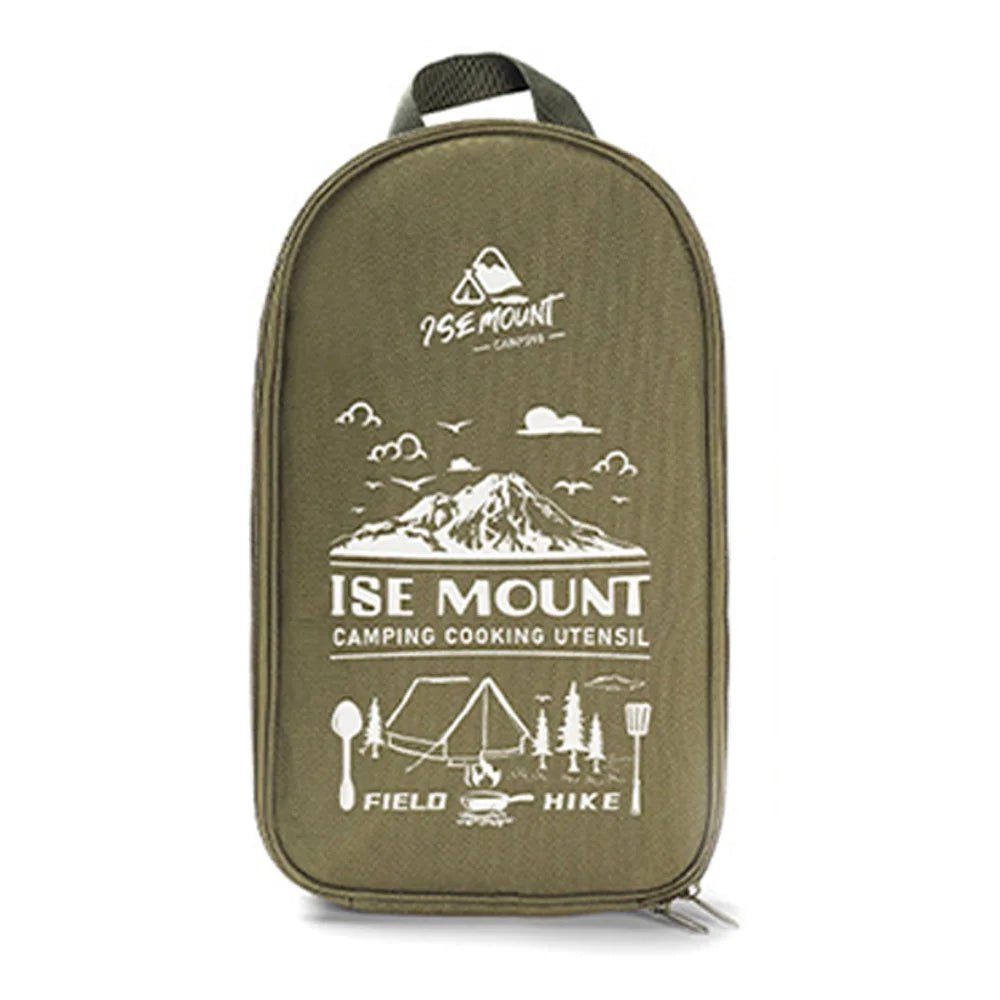 Ensemble d'ustensiles de camping en acier inoxydable "Ise Mount - Camping Cooking Ustensil" - Planète Rando