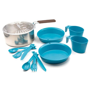 Ensemble popote et couverts en inox et polypropylène pour 1 ou 2 personnes "Laken - LSS16 series" - Planète Rando