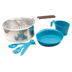 Ensemble popote et couverts en inox et polypropylène pour 1 ou 2 personnes "Laken - LSS16 series" - Planète Rando