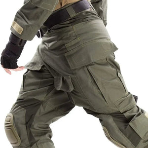 Ensemble / uniforme tactique de combat avec poches multifonctionnelles et genouillères "Emersongear - G3" - Planète Rando